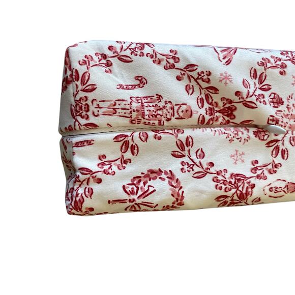 Envogue QUEEN 4pc Sheet Set Nutcracker Toile Christmas Bedding Red & White New - Picture 5 of 10